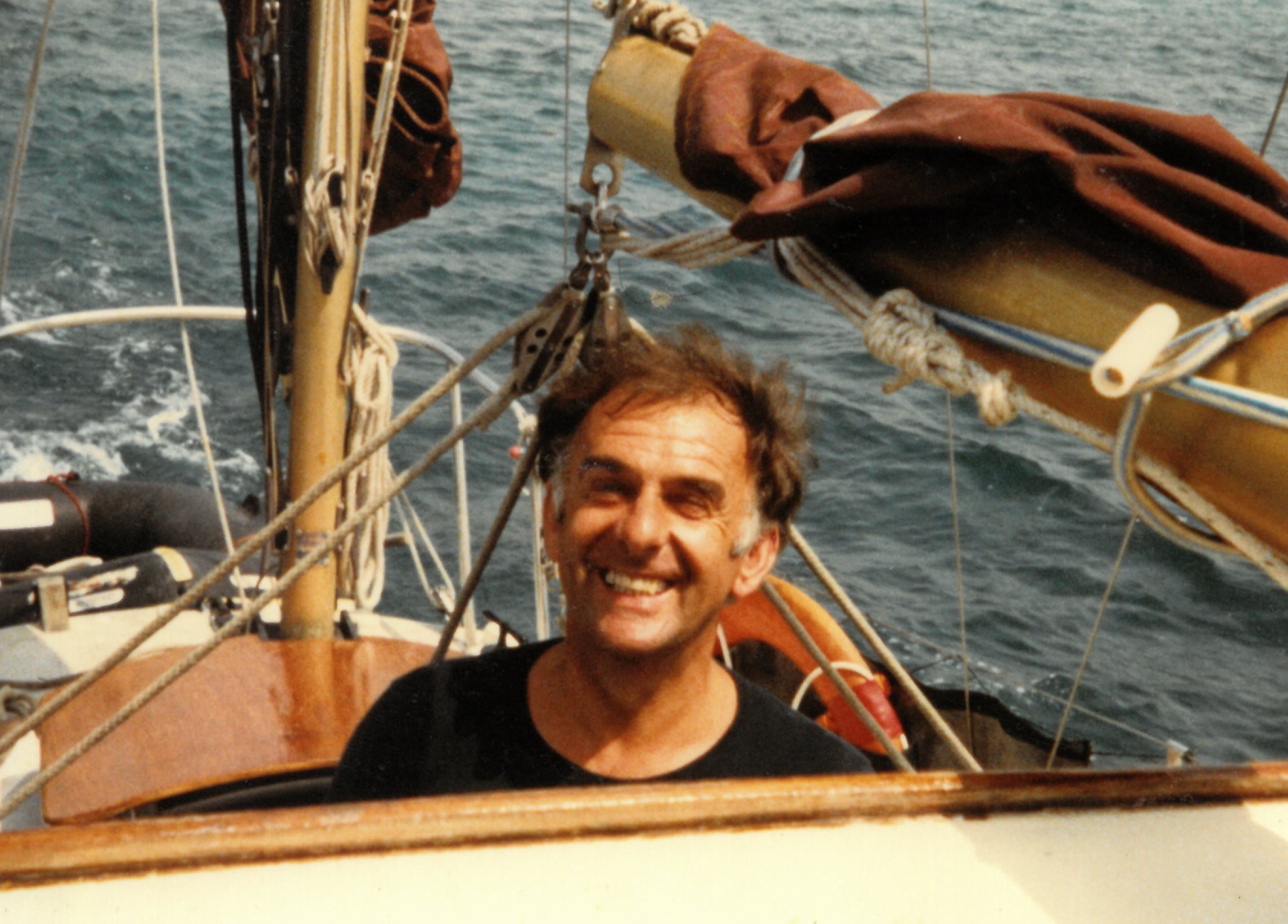 Peter Owen sailing on Jilly O