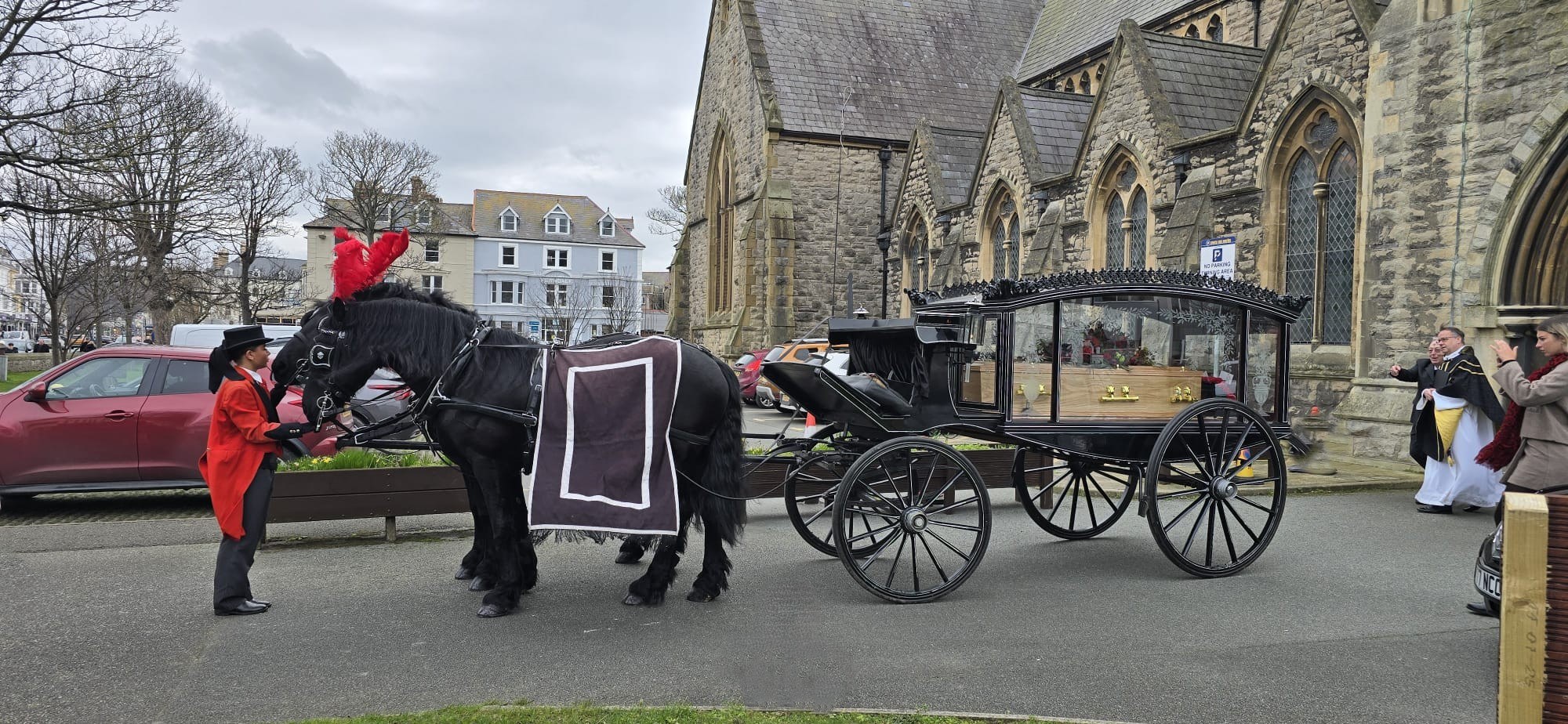 Horse Drawn carriage funeral Conwy