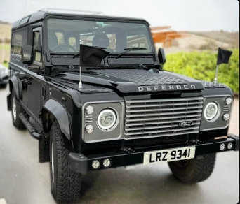 Land Rover Defender Hearse for hire