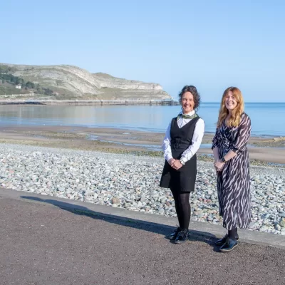 Kelly and Vicky, Tom Owen and Son funeral director, Llandudno